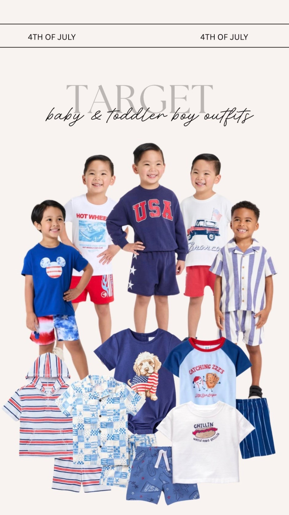 Target — 4th of July baby & toddler boy outfit sets under $20! 🇺🇸❤️🤍💙

#toddlerboysets #babyboysets #toddler4thofjuly #4thofjuly #fourthofjuly #toddlerboys #toddlerstyle #babyboy #toddlerboyoutfits #babyboystyle #targetfinds #targetkids #graysonmini #thechildrensplace #carters  #toddlerfinds #affordablefinds 

#LTKSeasonal #LTKKids #LTKBaby
