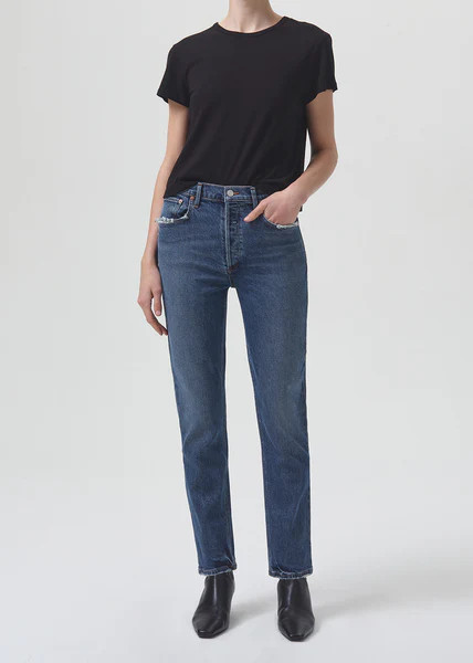 Riley Long High Rise Straight (Stretch) in Pose | AGOLDE