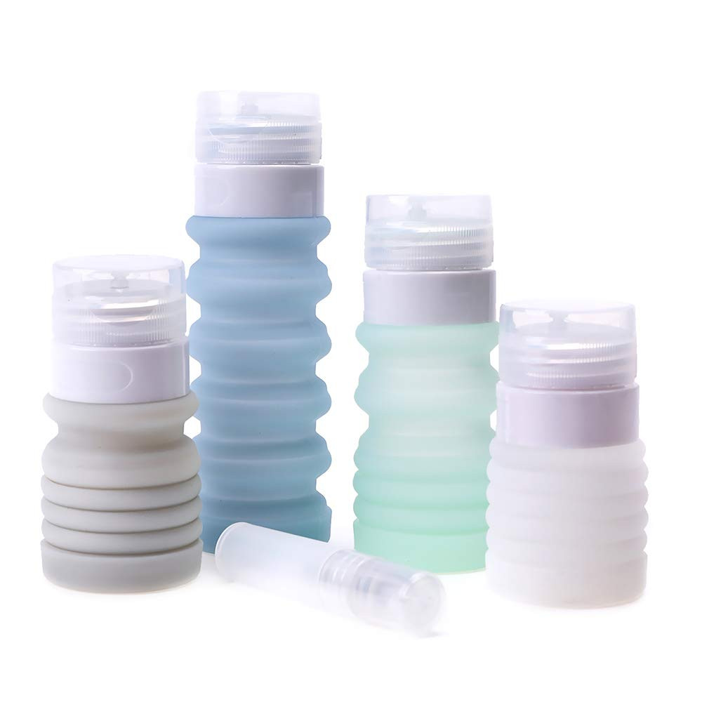 Silicone Travel Bottles Set, Portable Leakproof Liquid Containers for Shampoo Lotion Soap Cosmeti... | Amazon (US)