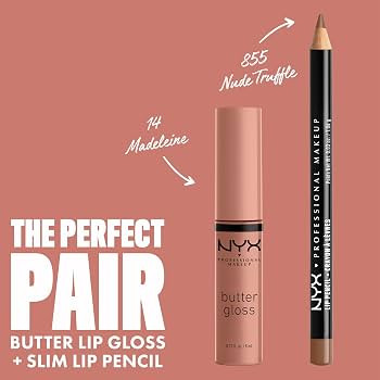 NYX PROFESSIONAL MAKEUP Butter Gloss, Non-Sticky Lip Gloss - Madeleine (Mid-Tone Nude) | Amazon (US)