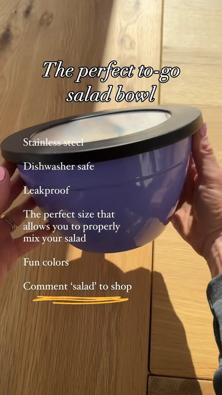 This stainless steel salad bowl is perfect for lunch on the go! Dishwasher safe, leak proof and comes in fun colors! Pair with our favorite dresssing containers and you’re ready! 🥗🥣💕
A cute gift to congratulate someone on a new job! 🎁

#LTKHome #LTKVideo #LTKGiftGuide