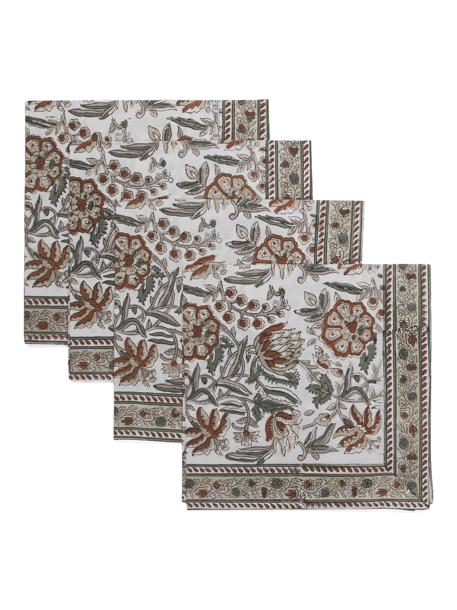 Set Of 4 Cotton Kyoto Amber Napkins | TJ Maxx