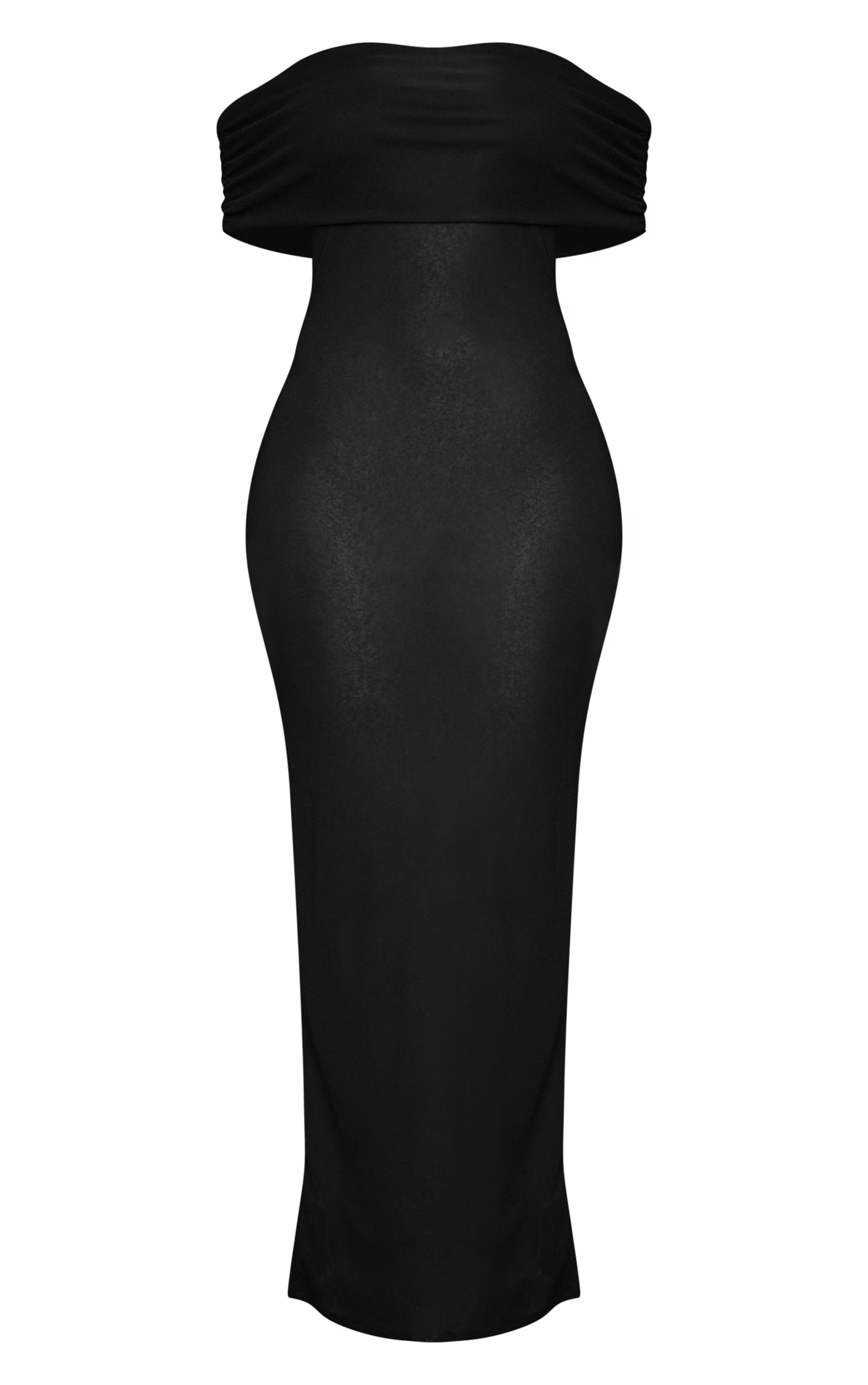 Shape Black Mesh Bardot Sleeveless Maxi Dress | PrettyLittleThing US