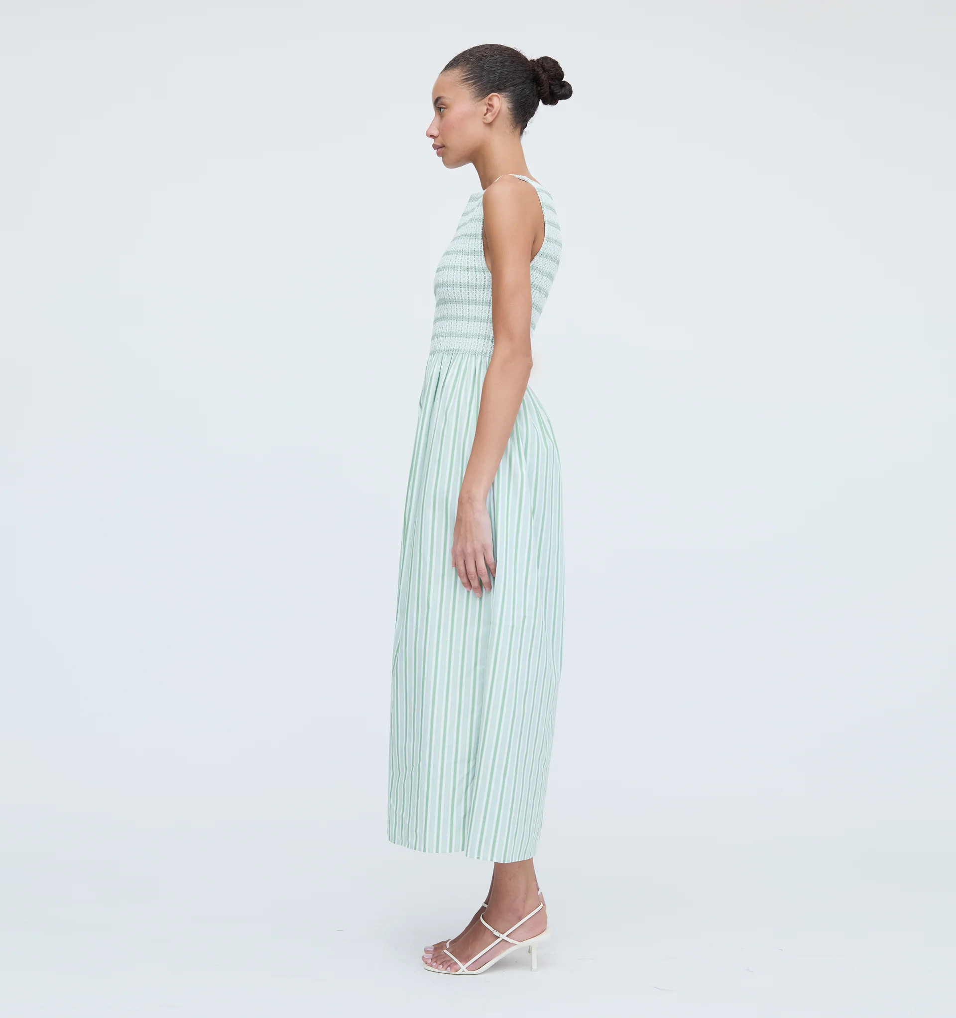 The Cosima Nap Dress - Apple Green Stripe | Hill House Home US