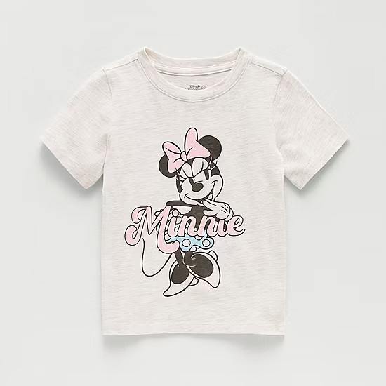 new!Disney Toddler Girls Crew Neck Short Sleeve Regular Fit Minnie Mouse Graphic T-Shirt | JCPenney