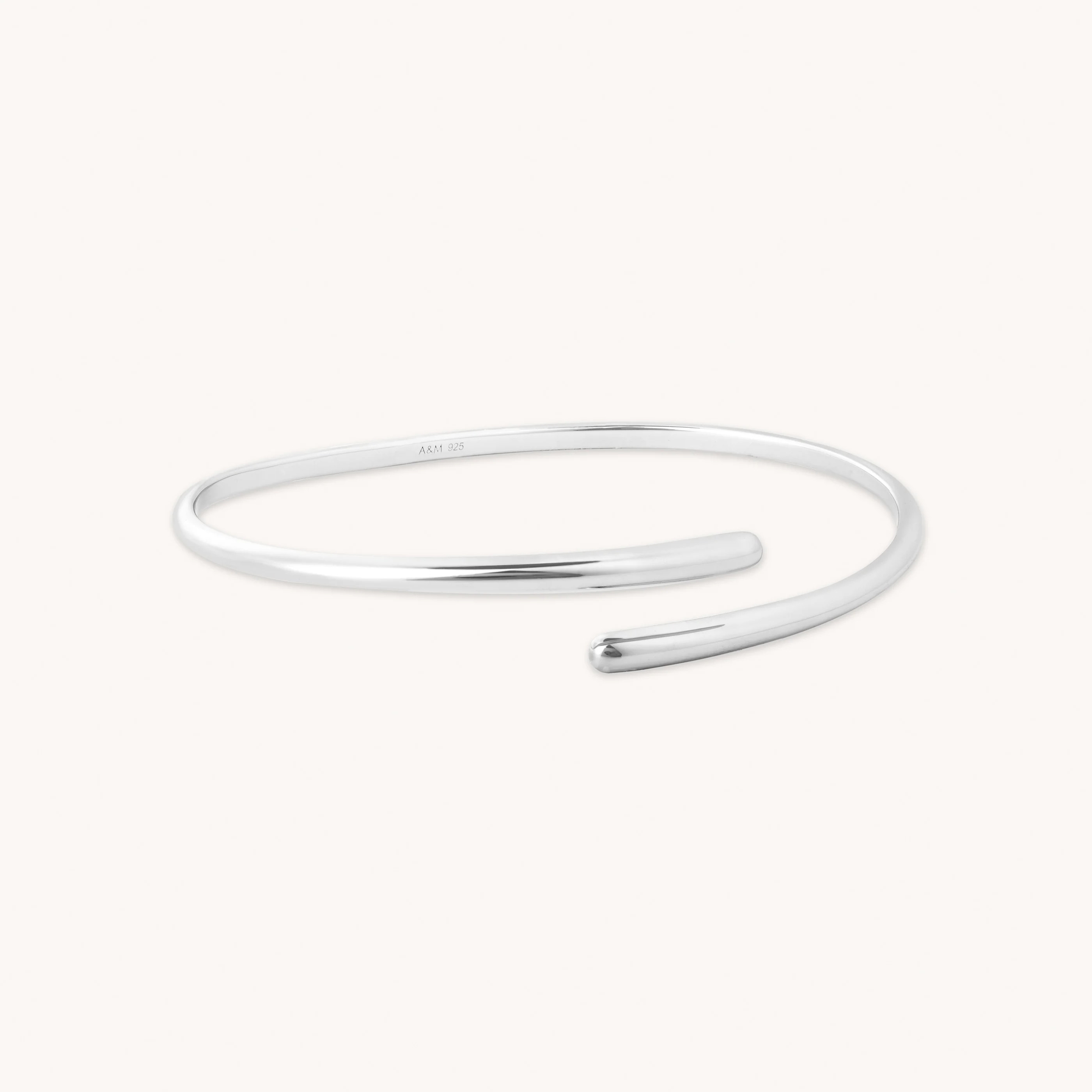 Twist Silver Cuff Bangle | Astrid & Miyu Bracelets | Astrid and Miyu