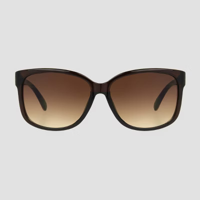 Women's Tortoise Shell Print Square Sunglasses with Gradient Lenses - Universal Thread™ Brown | Target