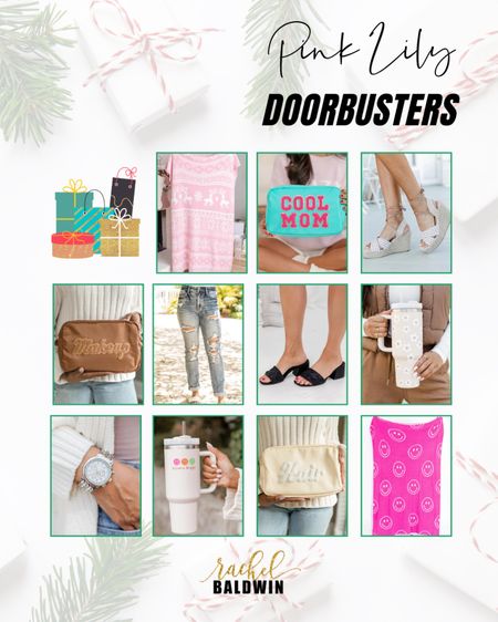 🩷Pink Lily🩷 doorbuster alert! 🚨 

Today’s deals are all about gift ideas, including cute pouches, cozy blankets, and straw cups 💝 

#LTKSeasonal #LTKsalealert #LTKHoliday