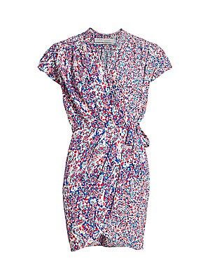 Manza Print Mini Wrap Dress | Saks Fifth Avenue