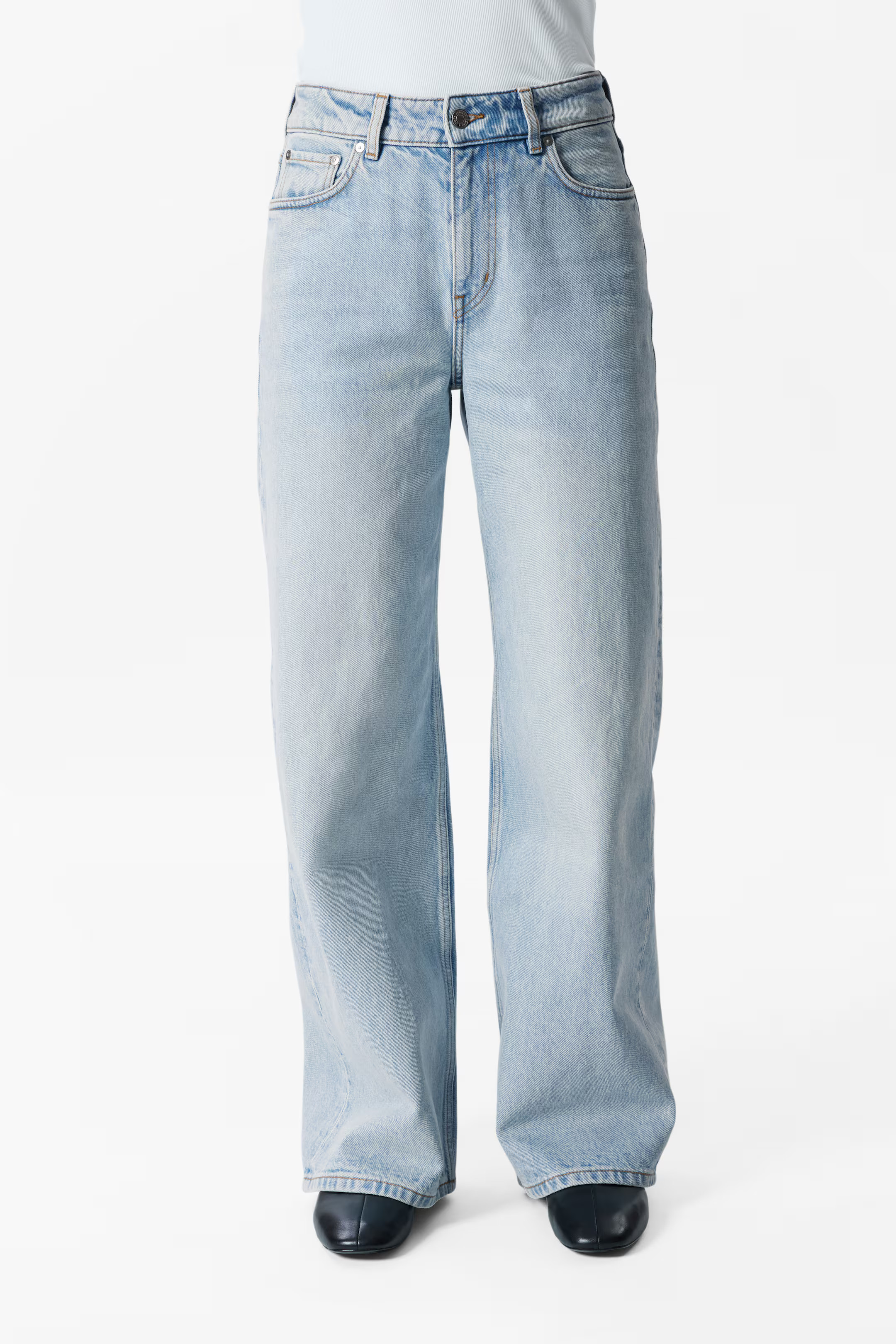 Relaxed Wide-Leg Jeans - Light blue - Ladies | H&M GB | H&M (UK, MY, IN, SG, PH, TW, HK)