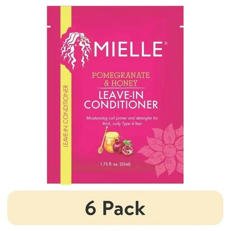 (6 pack) Mielle Pomegranate & Honey Leave-In Conditioner Packet 1.75 oz Frizz Control All Hair Squeeze | Walmart (US)