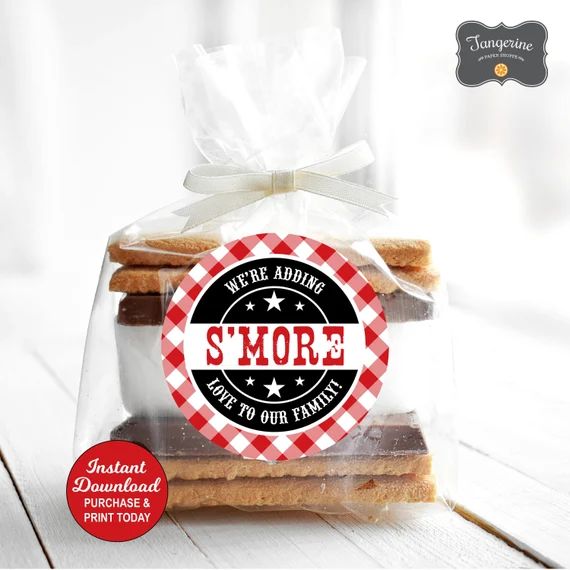 BBQ S'more Favor Tags Red Baby Q S'more Favor Tags | Etsy | Etsy (US)