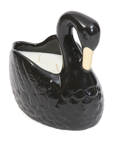 17oz Ceramic Sculpted Swan Candle | TJ Maxx