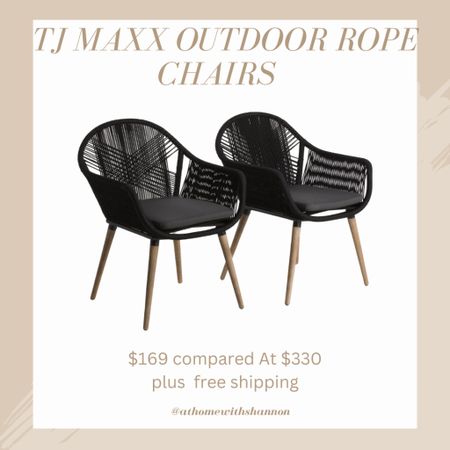 Found these cute tj maxx outdoor rope chairs that are so cute! #spring #home #patio #outdoor 

#LTKhome #LTKstyletip #LTKSeasonal