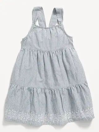 Sleeveless Fit & Flare Striped Back-Bow Dress for Toddler Girls | Old Navy (CA)