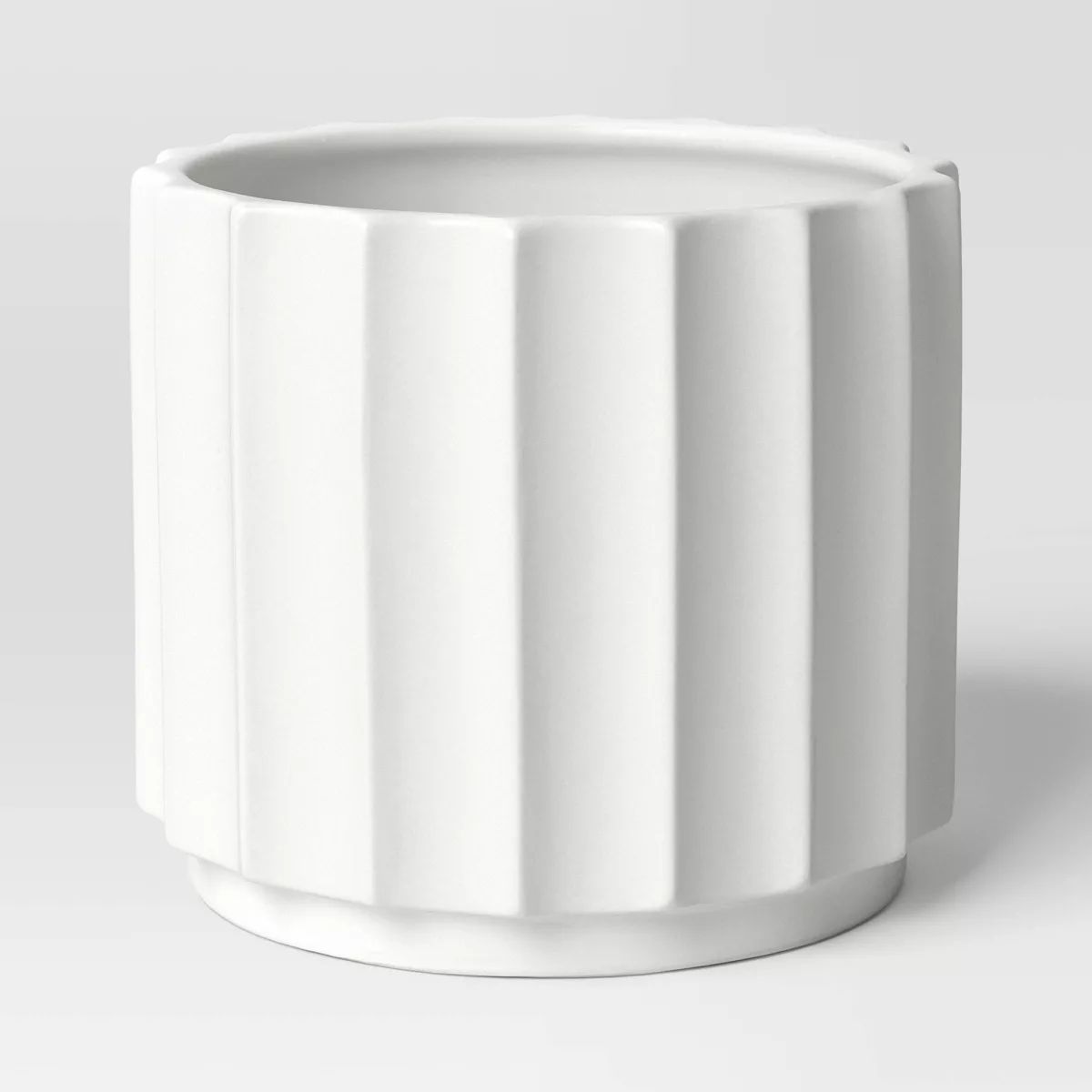 Geared Terracotta Indoor Outdoor Planter Pot White 12.13"x12.13" - Threshold™ | Target