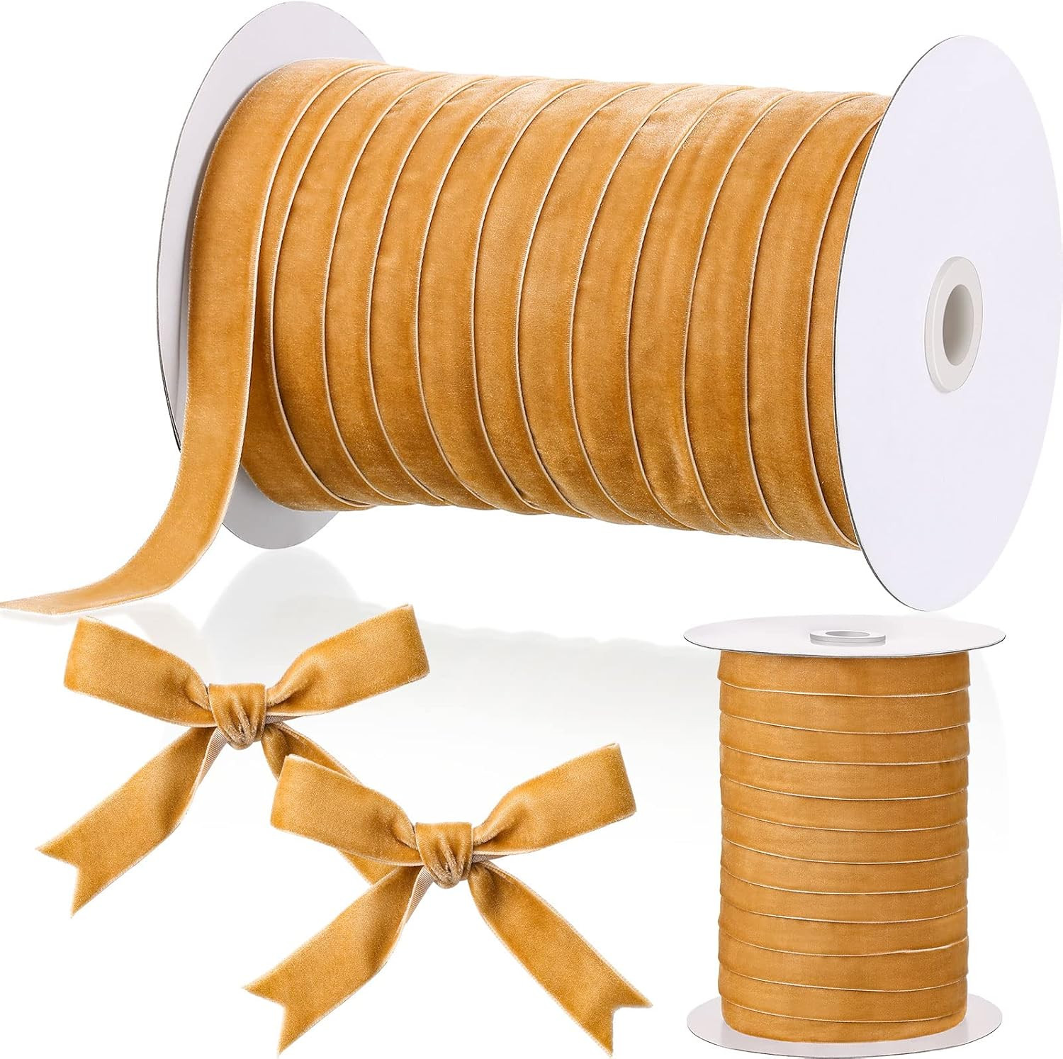 Chuangdi Christmas Vintage Velvet Ribbon Single Face Spool Satin Velvet Ribbon for Christmas Wrea... | Amazon (US)