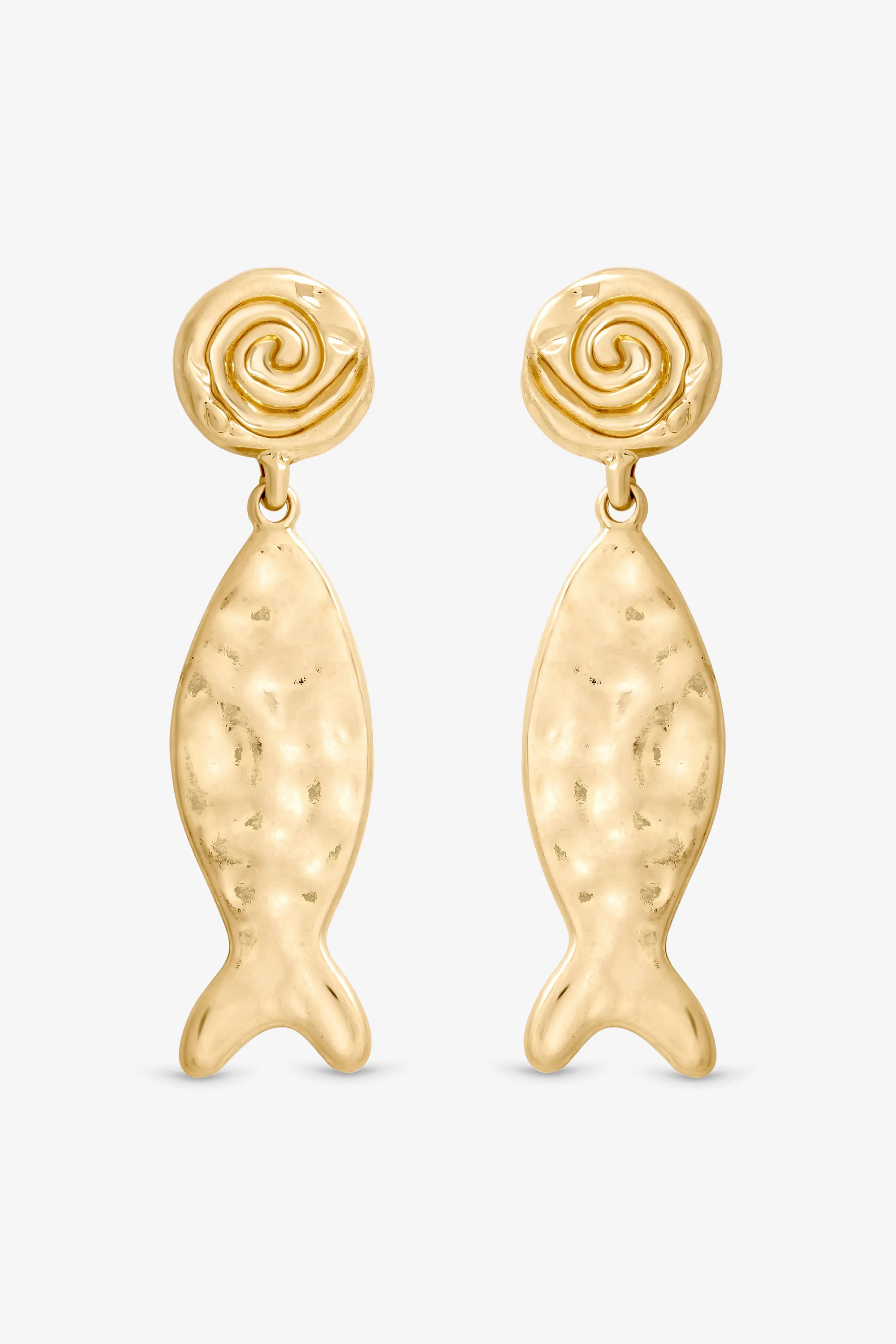 Gold Mood Molten Fish Statement Earrings | Debenhams | Debenhams UK