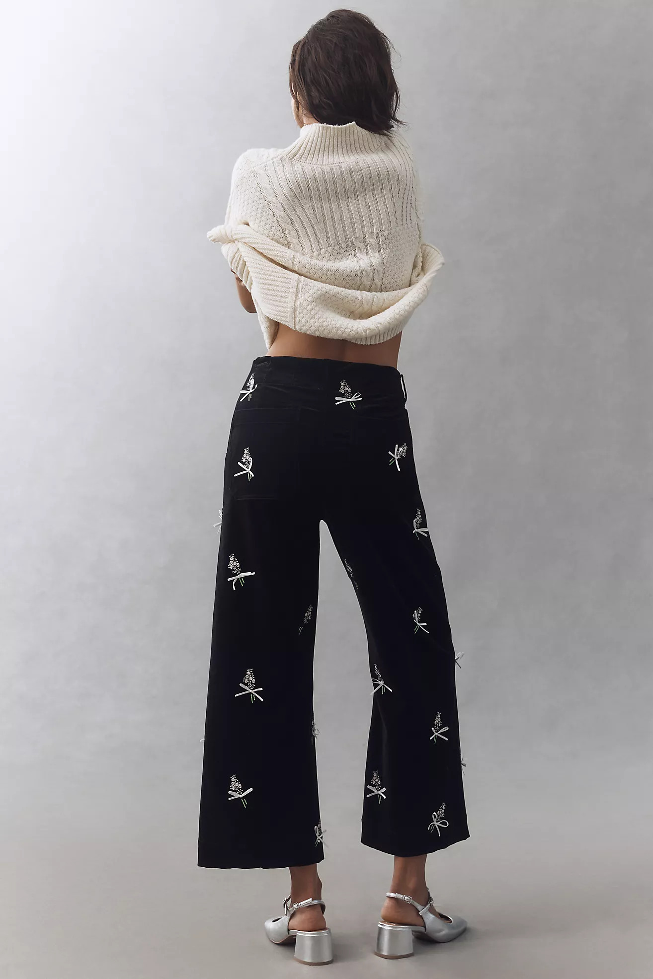 The Colette 3D Bouquets Crop Pants by Maeve | Anthropologie (US)