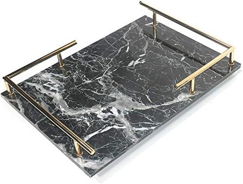 PuTwo Decorative, MDF Marble Print, Handmade Vanity, Perfume Jewelry Metal Handle, Trinket, Catch... | Amazon (US)