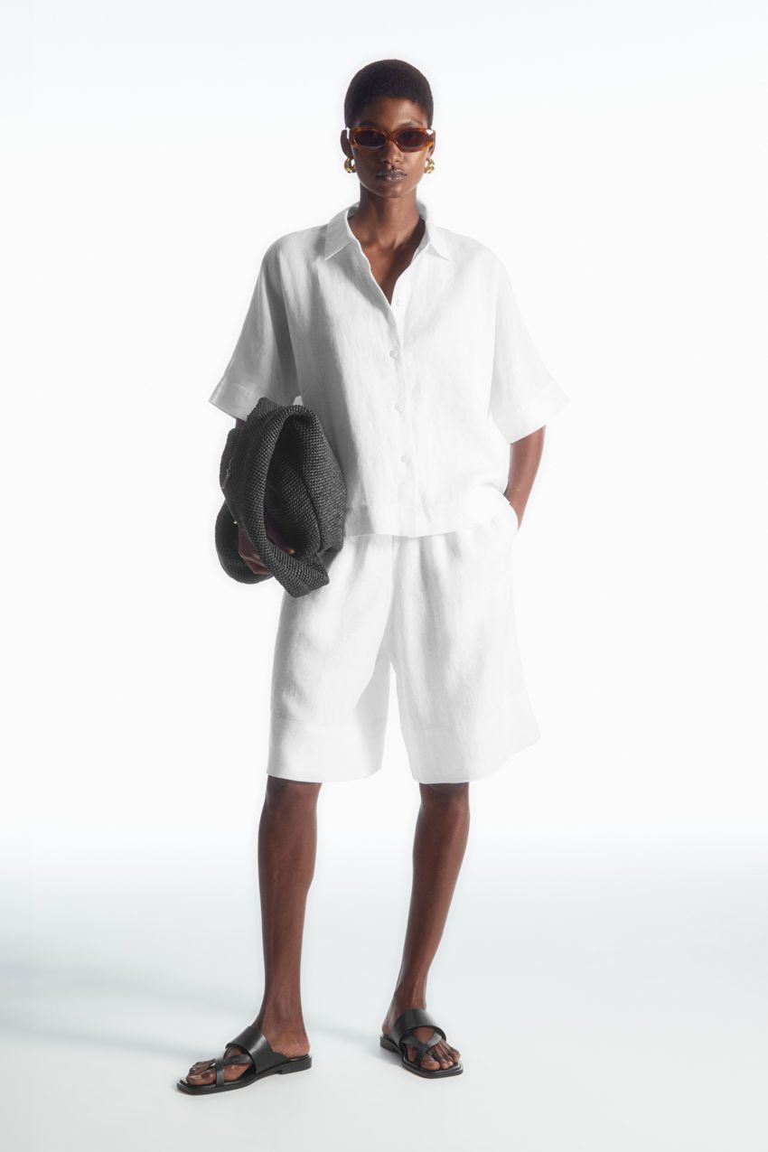 ELASTICATED LINEN SHORTS | COS UK