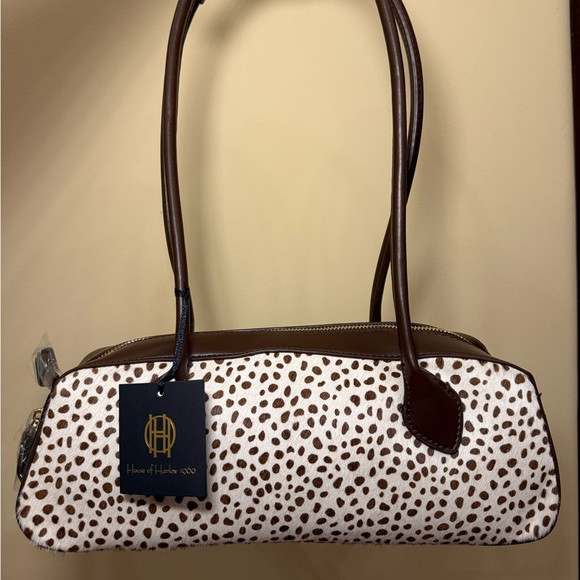 NWT House of Harlow 1960 Spotted Deer Cow Calf Hair Leather Long Shoulder Bag | Poshmark