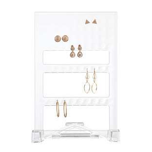 Luxe Acrylic Earring Organizer Clear | The Container Store