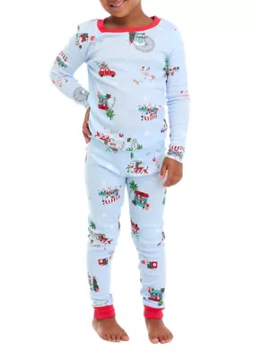 PAJAMARAMA Unisex Big Kids Holiday Shopping Pajama Set | Belk