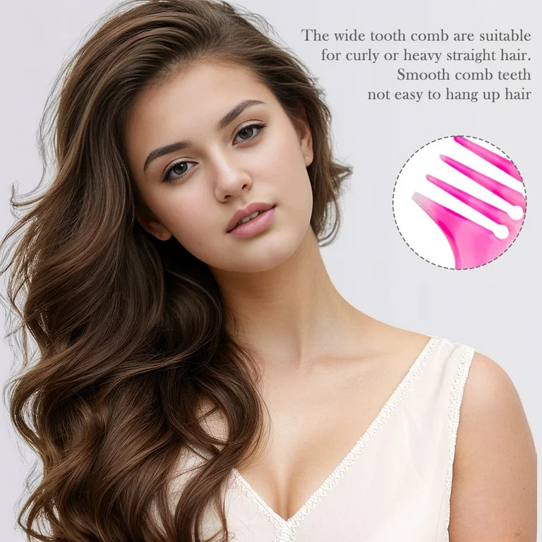 FHALLYNN 4 Pcs Pink Hair Combs for Women,Hair Combs for Styling .Wide Tooth , Rat Tail, Fine Toot... | Walmart (US)