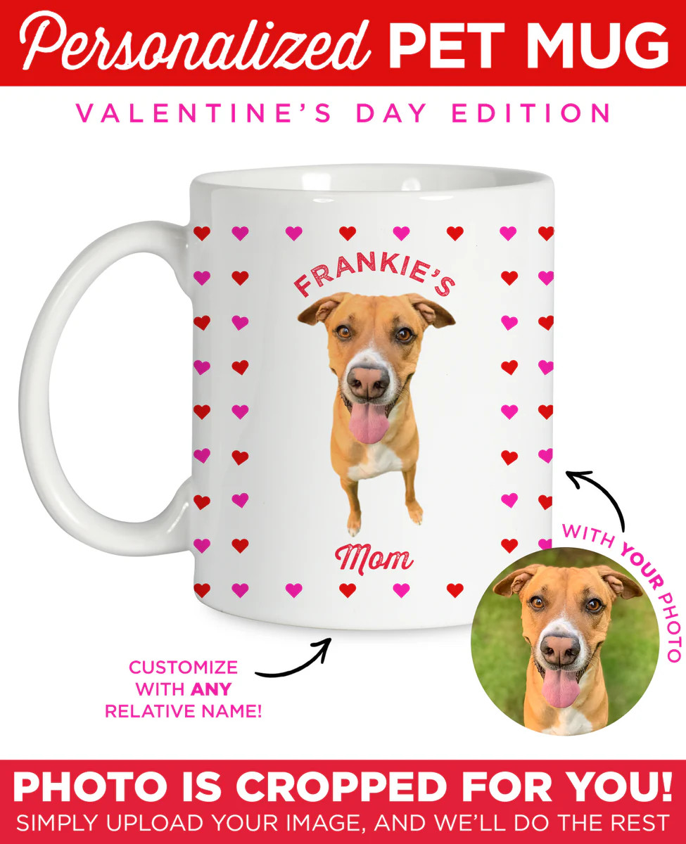 Personalized Valentine's Day Pet Mug | Type League Press