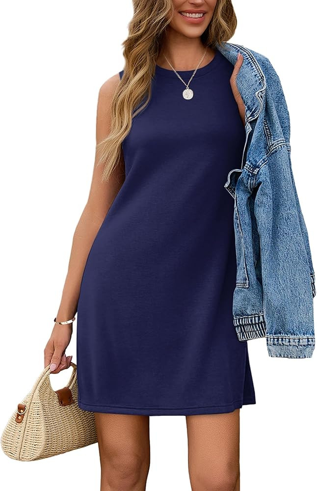 SAMPEEL Dresses for Women 2025 Casual Summer Sundresses Sleeveless Tank Dress Fashion Outfits | Amazon (US)