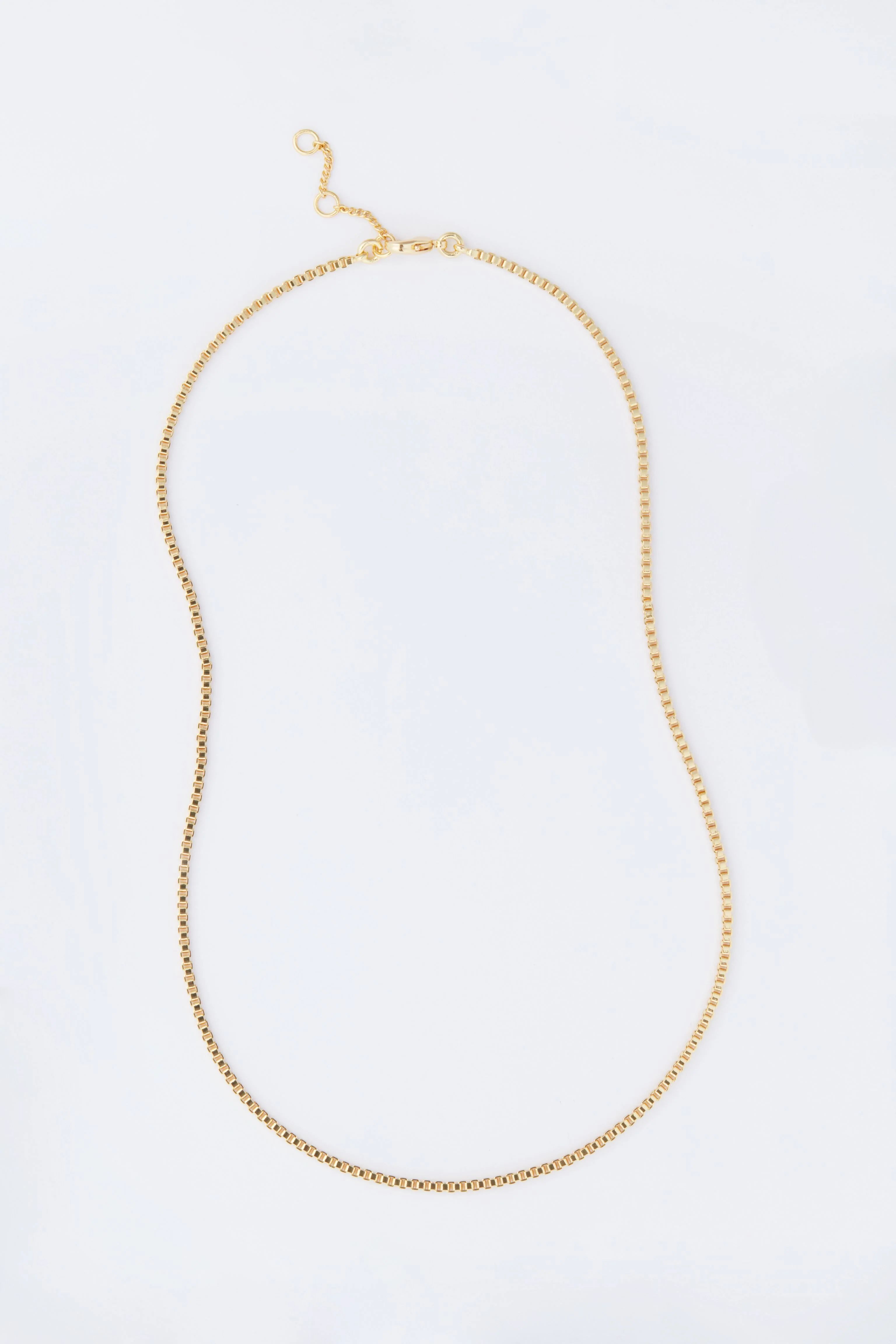 Gold Thin Box Chain Necklace | Tuckernuck (US)