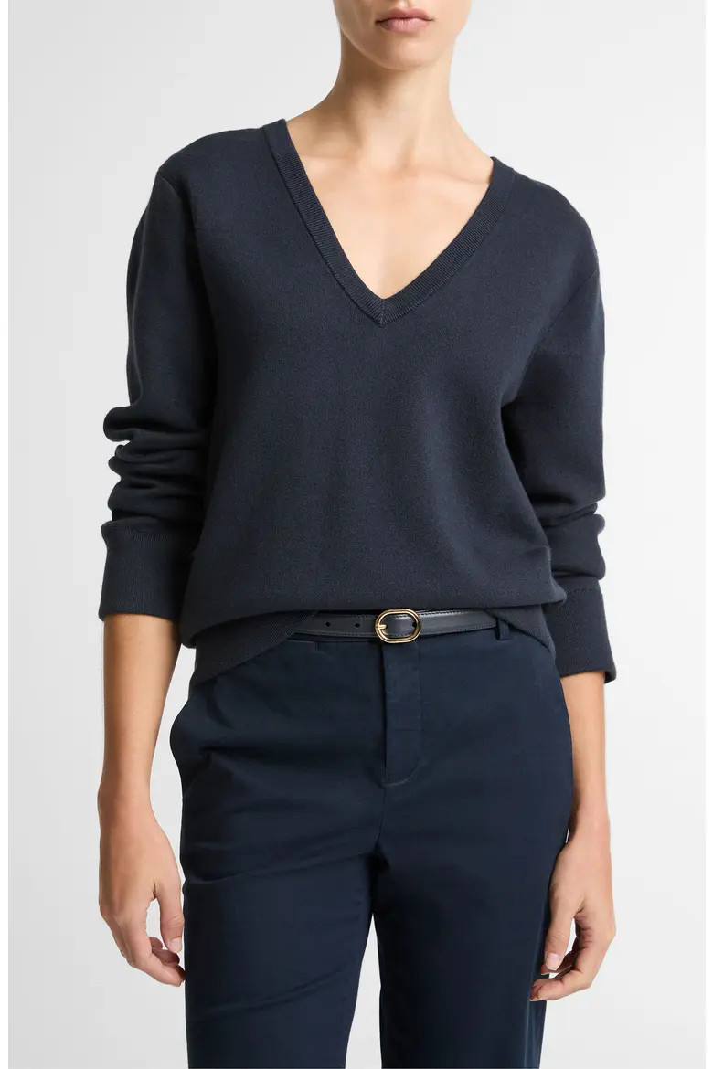 Double Face V-Neck Sweater (Women) | Nordstrom | Nordstrom