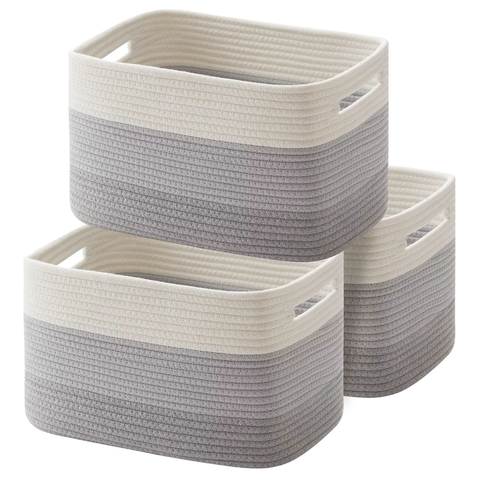 Cherishgard Storage Basket， Laundry Basket 3 Pieces，Woven Baskets for Storage for Toys，Towe... | Walmart (US)