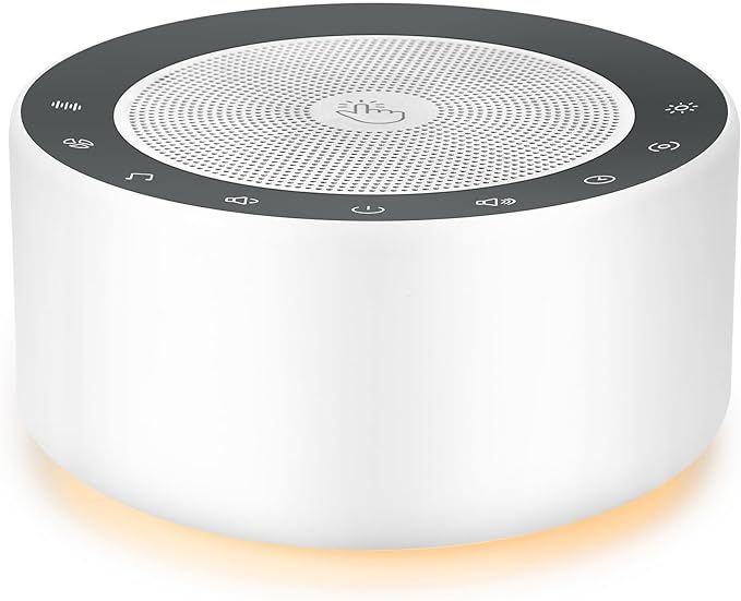 White Noise Machine with 30 High Fidelity Soundtracks, 7 Colors Night Lights, Full Touch Metal Gr... | Amazon (US)