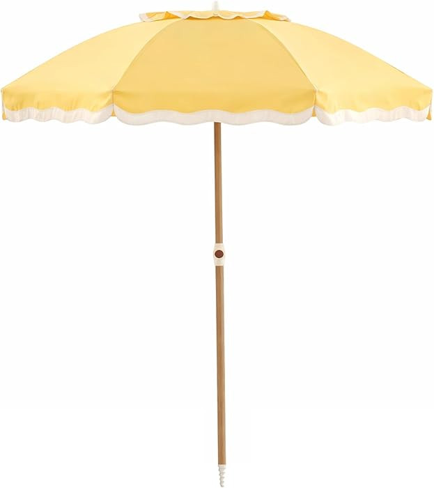6FT Patio Beach Umbrella for Outdoor, UPF 50+ Sun Shade for Patio, Backyard, Garden, Pool and Bea... | Amazon (US)