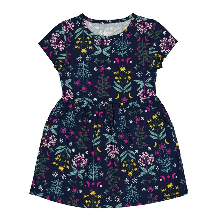 Wonder Nation Short Sleeve Play Dress, Sizes 4-18 & Plus - Walmart.com | Walmart (US)