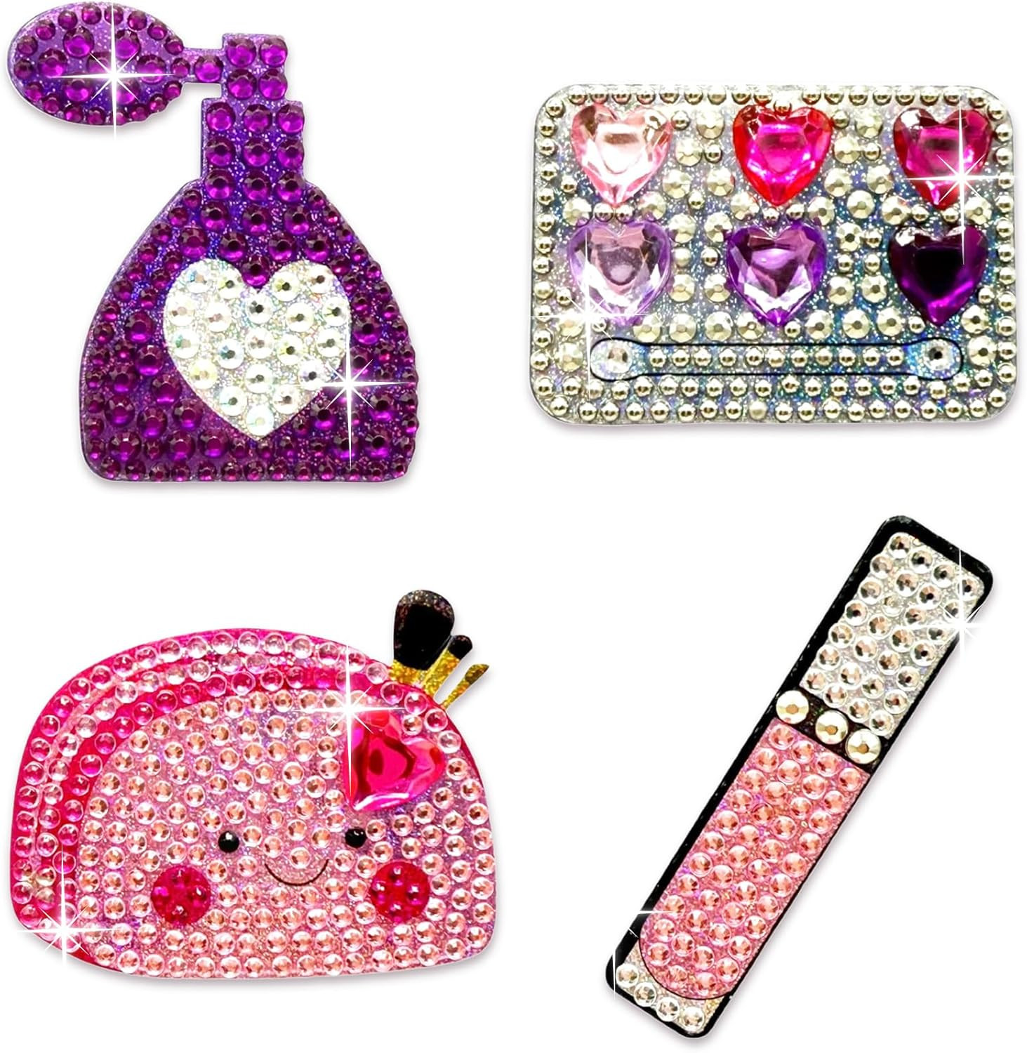 StickerBeans® Rhinestone Stickers – Glam Squad 2 4-Pack, 2” x 2” Unique Sparkly Cut-to-Sha... | Amazon (US)