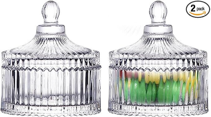 SNGU DTW Transparent Crystal jar with Crystal Lid,Widely Used Sugar Bowl，Decorative Candy Jar... | Amazon (US)