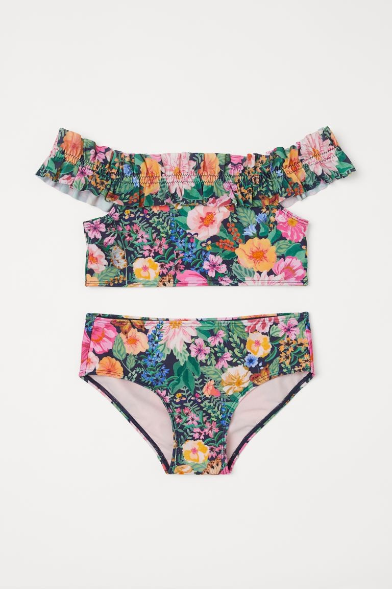 Ruffle-trimmed Floral Bikini | H&M (US + CA)