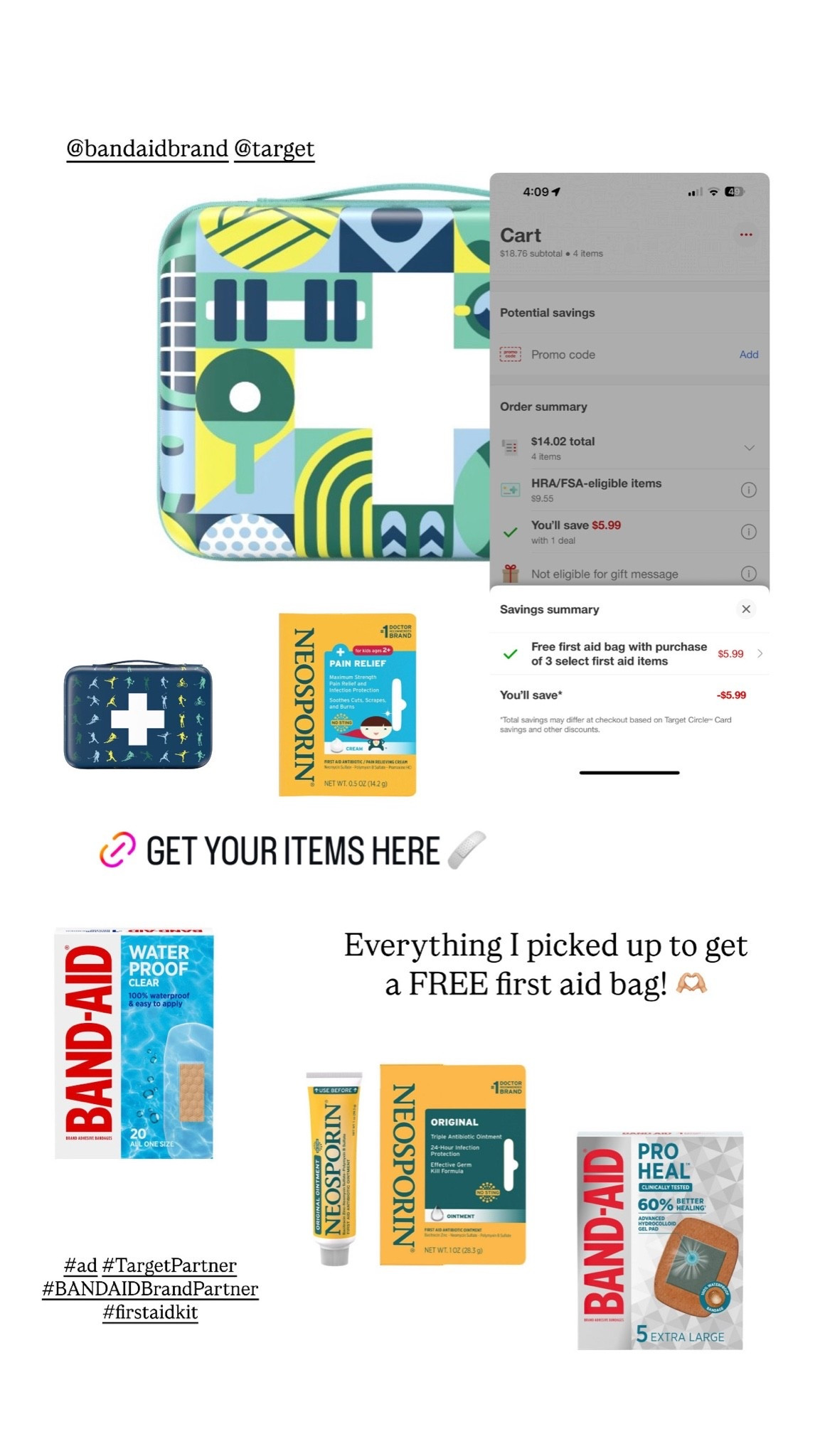 #ad BAND-AID ® Brand Bandages make everything better! 🩹 feeling excited to go into next year with my first aid kid restocked! 🤸🏻 @bandaidbrand @target
#ad #TargetPartner #BANDAIDBrandPartner #firstaidkit (@shop.LTK #lktknit) https://www.target.com/c/build-your-own-first-aid-kit/-/N-cjncq