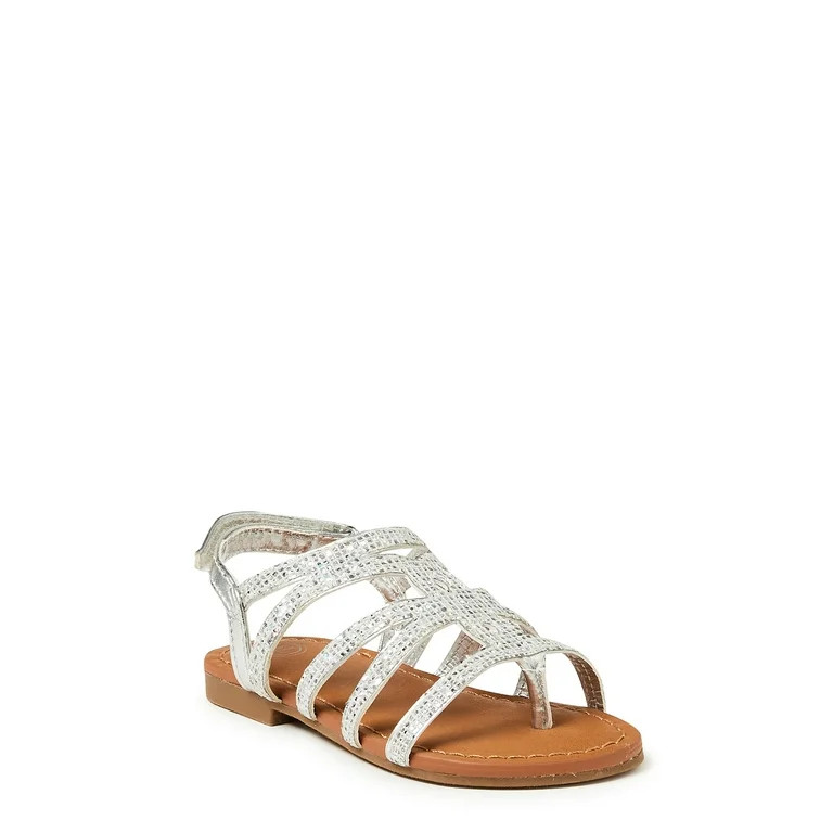 Wonder Nation Toddler Girls Rhinestone Sandal, Sizes 7-12 | Walmart (US)