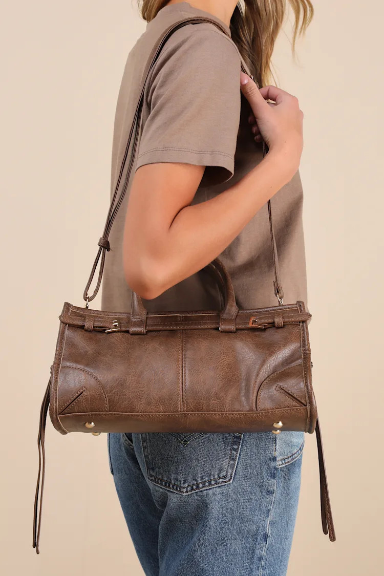 Sirai Brown Vegan Leather Crossbody Handbag | Lulus