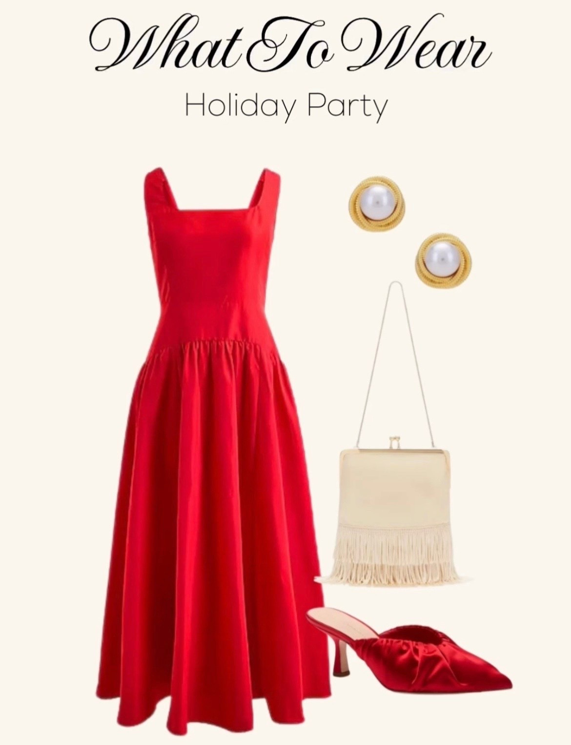 Holiday outfit. Red dress for a Christmas party 

#LTKHoliday #LTKootd #LTKOver40