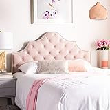 Safavieh Home Collection Arebelle Blush Pink Velvet Tufted (Queen) Headboard | Amazon (US)
