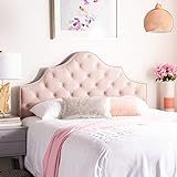 Safavieh Home Collection Arebelle Blush Pink Velvet Tufted (Queen) Headboard | Amazon (US)