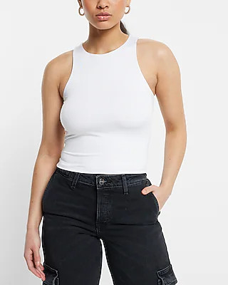 Body Contour Compression High Neck Cropped Tank | Express