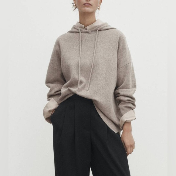 Massimo Dutti Knit sweater with hood | Poshmark