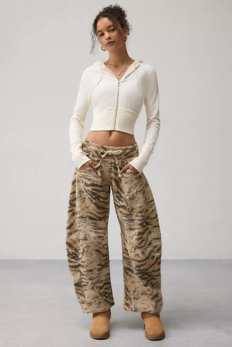 Out From Under Essential Barrel Leg Full Length Sweatpant | Urban Outfitters (US and RoW)