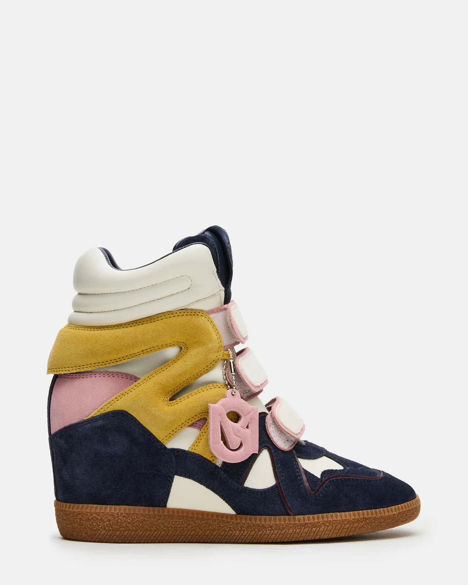MAVIS Navy Suede High-Top Velcro Women's Sneaker | Steve Madden (US)
